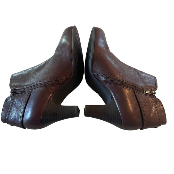 Nurture Danah Genuine Leather Ankle Boots size 7.5 brown side zip - Picture 7 of 14